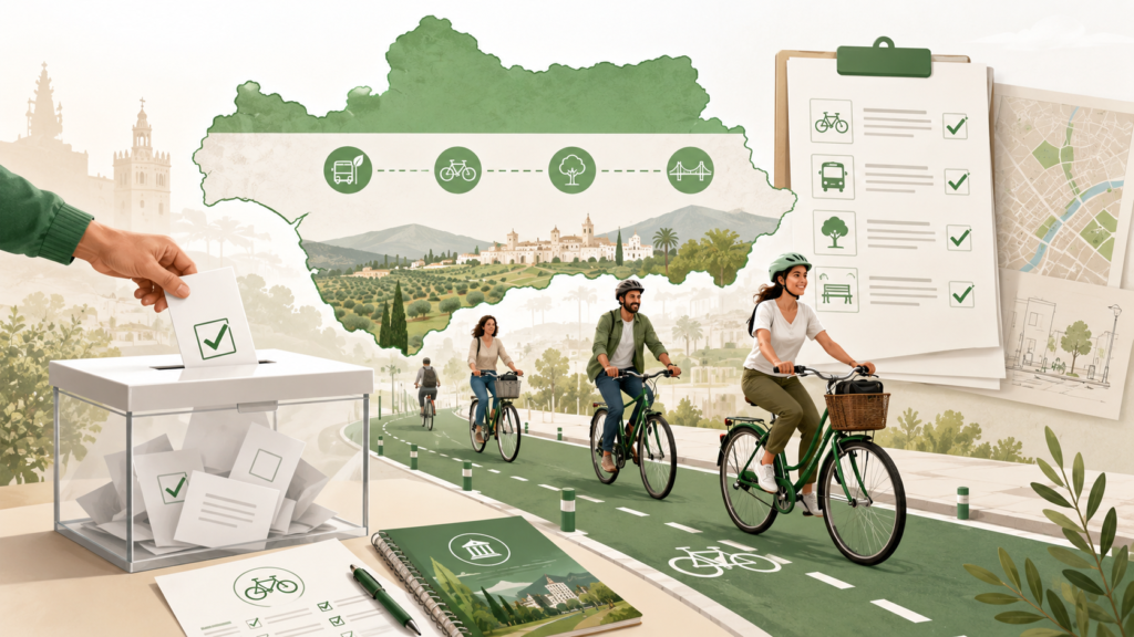 Elecciones andaluzas y movilidad ciclista