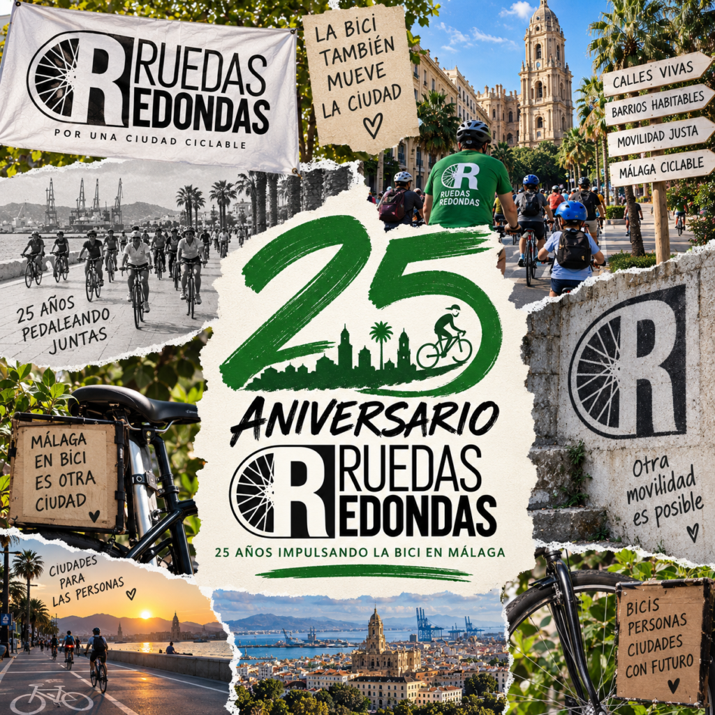Collage con imagenes de los 25 años de Ruedas Redondas
